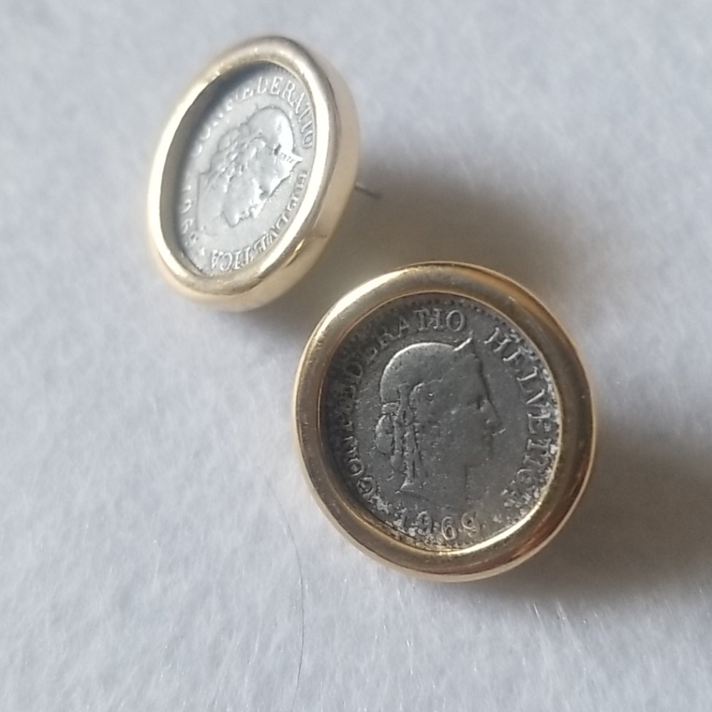 SOLD! Carolee Coin Earrings - Picture 2 of 3
